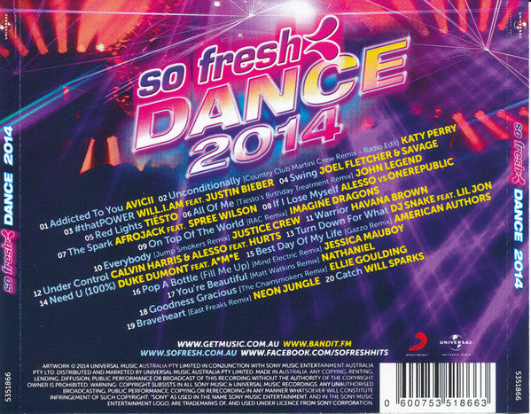 Various : So Fresh: Dance 2014 (CD, Comp, Mixed)
