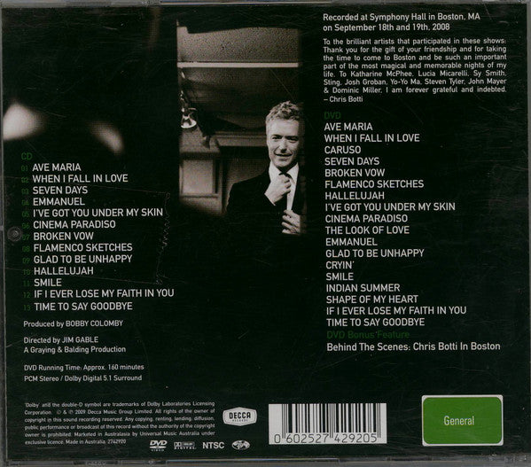 Chris Botti : In Boston (CD, Album + DVD-V, Multichannel, NTSC)