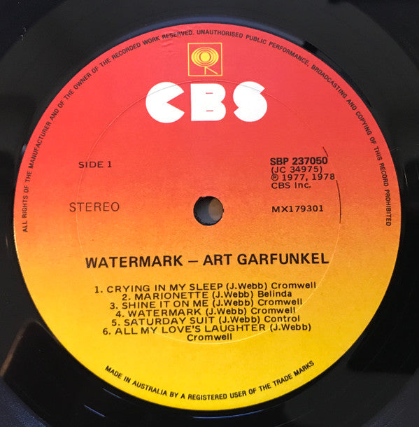 Art Garfunkel : Watermark (LP, Album)