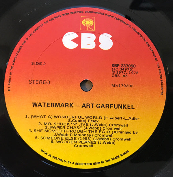 Art Garfunkel : Watermark (LP, Album)