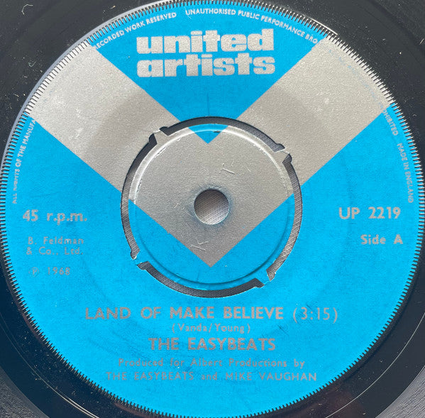 The Easybeats : Land Of Make Believe (7", Single, Mono)