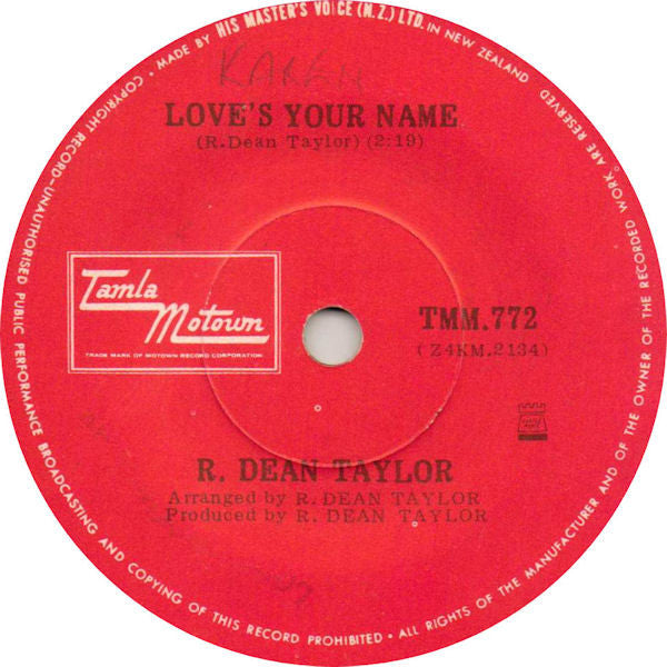R. Dean Taylor : Indiana Wants Me  (7", Single)
