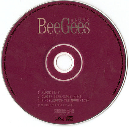 Bee Gees : Alone (CD, Single)