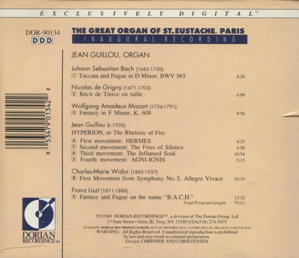 Jean Guillou : The Great Organ Of Saint Eustache, Paris (CD, Album)
