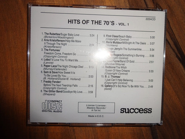 Various : Hits Of The 70's - Vol. 1 (CD, Comp)