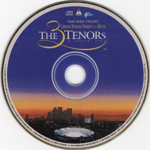 José Carreras - Placido Domingo - Luciano Pavarotti With Zubin Mehta : The 3 Tenors In Concert 1994 (CD, Album, Num)