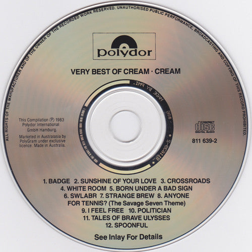 Cream (2) : Strange Brew - The Very Best Of Cream (CD, Comp, RE)