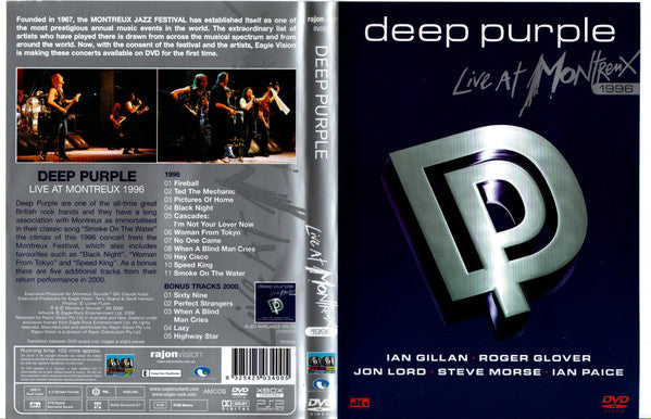 Deep Purple : Live At Montreux 1996 (DVD-V, Multichannel, PAL, DTS)