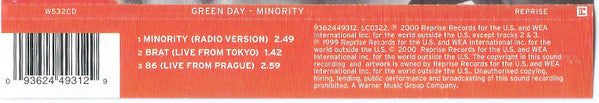 Green Day : Minority (CD, Single)