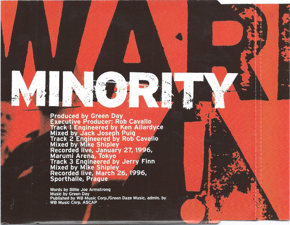 Green Day : Minority (CD, Single)