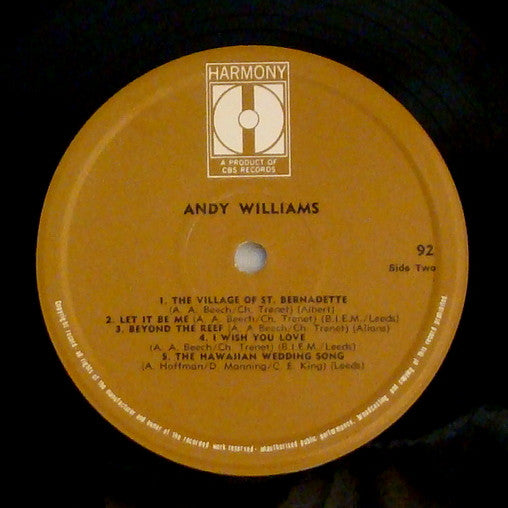 Andy Williams : Andy Williams (LP, Comp)