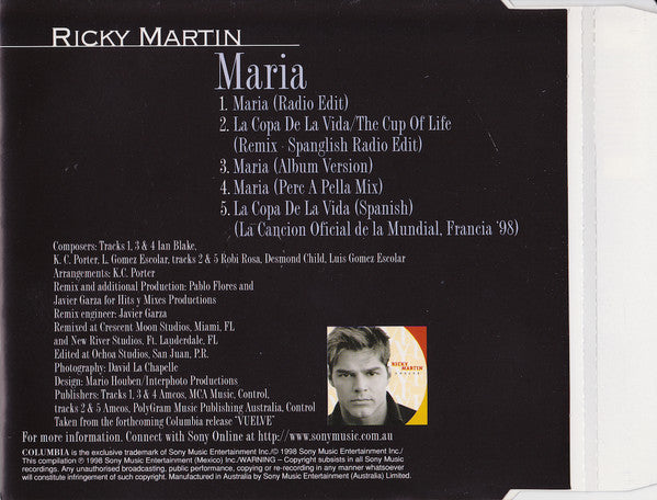 Ricky Martin : Maria  (CD, Single)