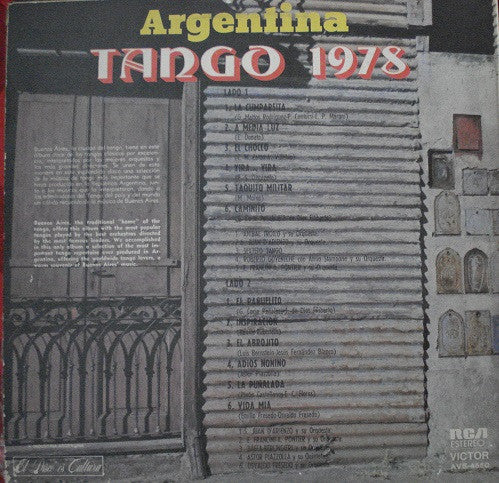 Various : Argentina Tango 1978 (LP, Comp)