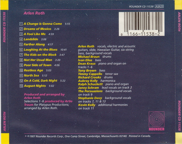 Arlen Roth : Arlen Roth (CD, Comp)