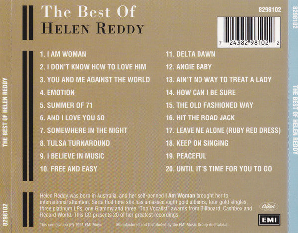 Helen Reddy : The Best Of Helen Reddy (CD, Comp)