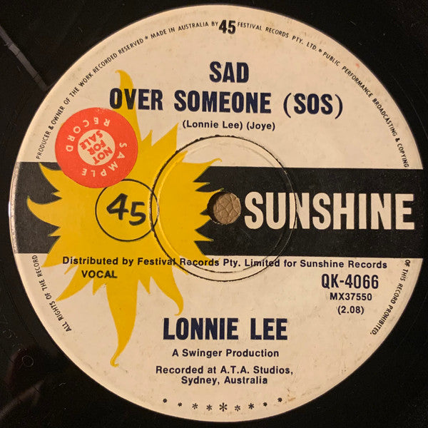 Lonnie Lee : Sad Over Someone (SOS) (7", Single)