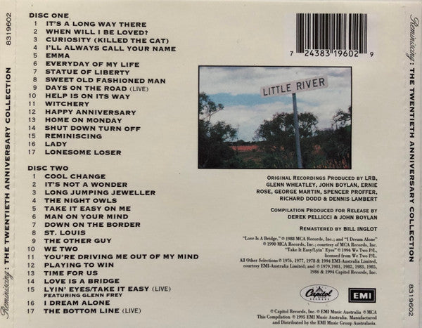 Little River Band : Reminiscing: The Twentieth Anniversary Collection (2xCD, Comp)