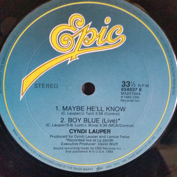 Cyndi Lauper : I Drove All Night (12", Single)
