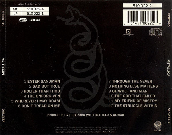 Metallica : Metallica (CD, Album, RE)