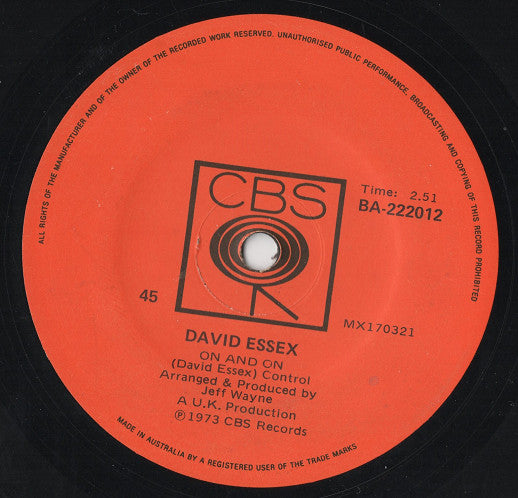 David Essex : Rock On (7", Single)