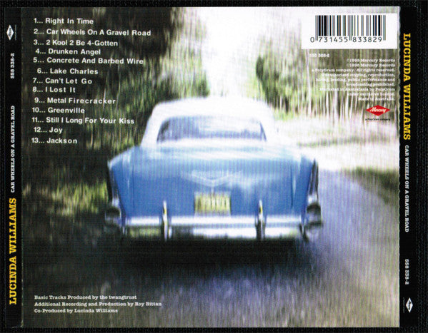 Lucinda Williams : Car Wheels On A Gravel Road (CD, Album, RE)