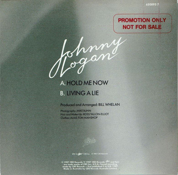 Johnny Logan : Hold Me Now (7", Single)