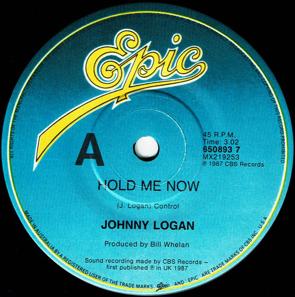 Johnny Logan : Hold Me Now (7", Single)