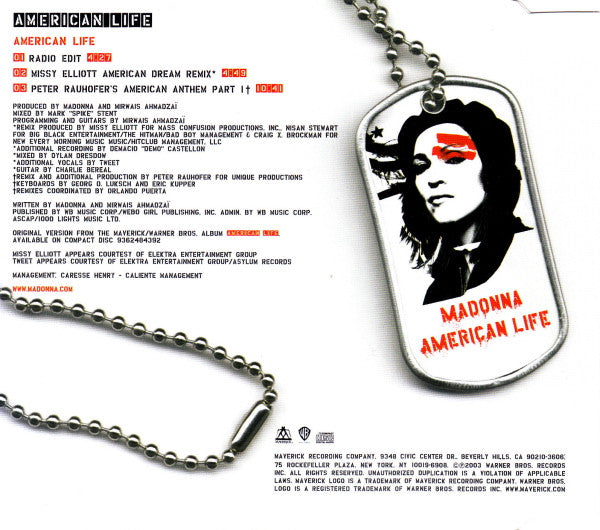 Madonna : American Life (HDCD, Single, CD1)