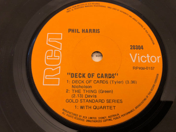 Phil Harris : Deck Of Cards (7", EP, Mono, RE)
