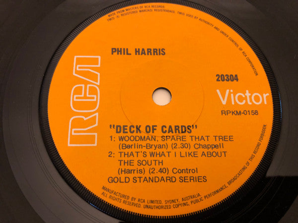 Phil Harris : Deck Of Cards (7", EP, Mono, RE)