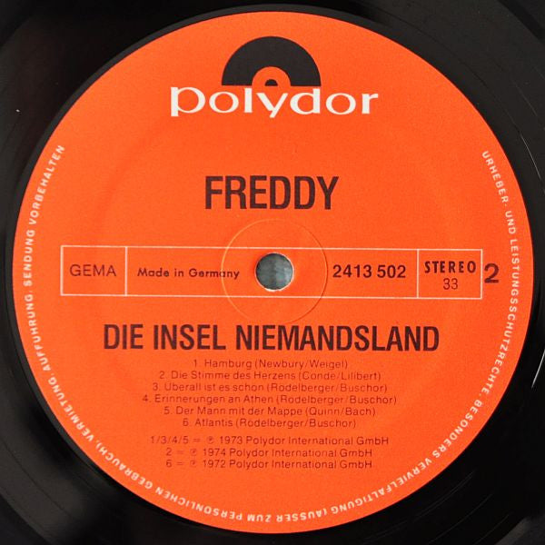 Freddy Quinn : Die Insel Niemandsland (LP, Comp)