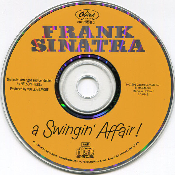 Frank Sinatra : A Swingin' Affair! (CD, Album, RE, RM)