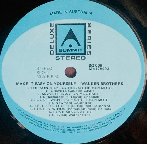 The Walker Brothers : Make It Easy On Yourself (LP, Comp)