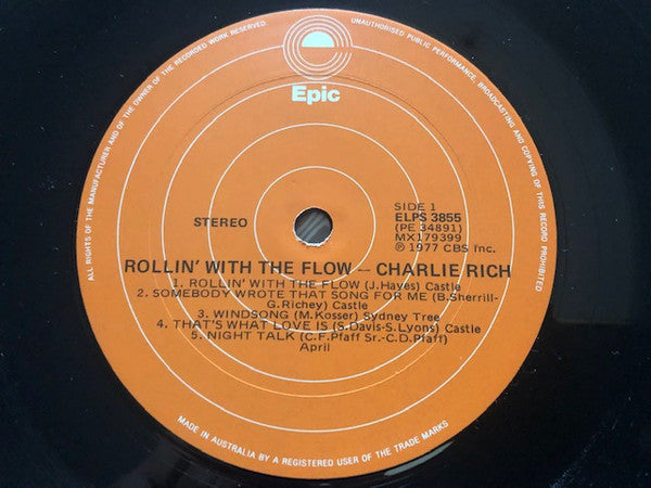 Charlie Rich : Rollin' With The Flow (LP, Album)