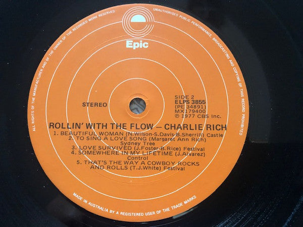 Charlie Rich : Rollin' With The Flow (LP, Album)
