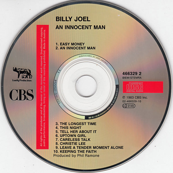 Billy Joel : An Innocent Man (CD, Album, RE)