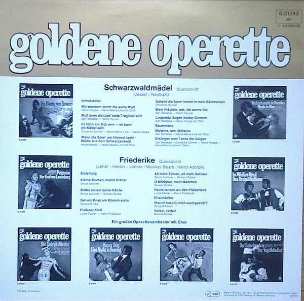 Various : Goldene Operette - Schwarzwaldmädel / Friederike (LP, RE)