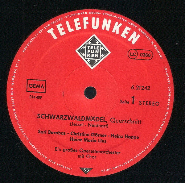 Various : Goldene Operette - Schwarzwaldmädel / Friederike (LP, RE)