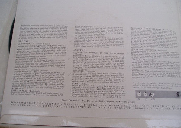 Carmen Dragon Conducts The Capitol Symphony Orchestra : La Belle France (LP, Album, Club)