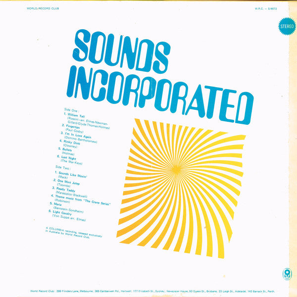 Sounds Incorporated : Sounds Incorporated (LP, Album, Club)