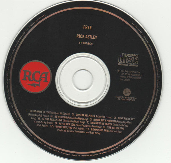 Rick Astley : Free (CD, Album)