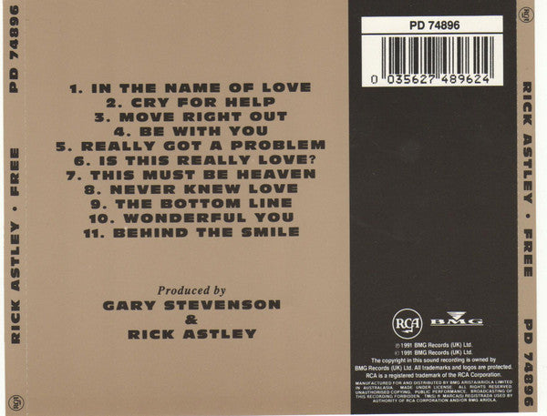 Rick Astley : Free (CD, Album)