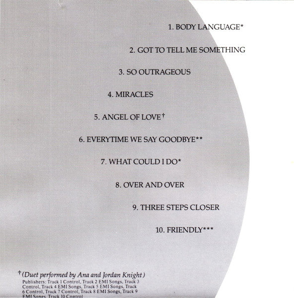 Ana : Body Language (CD, Album)