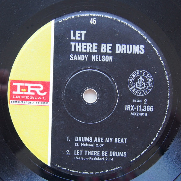 Sandy Nelson : Let There Be Drums (7", EP, Mono)