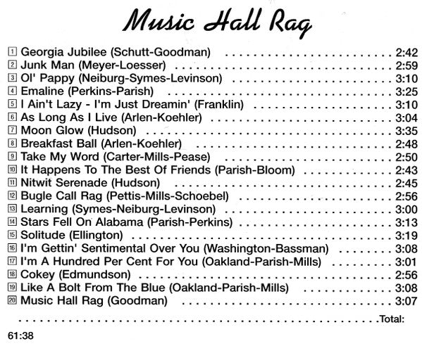 Benny Goodman : Music Hall Rag (CD, Comp)