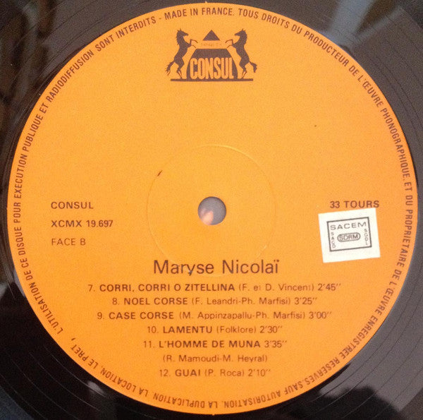 Maryse Nicolaï : Chante (LP, Album)