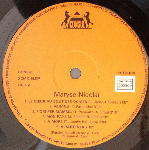 Maryse Nicolaï : Chante (LP, Album)