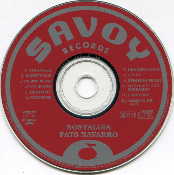 Fats Navarro, Art Blakey, Dexter Gordon, Tadd Dameron, Eddie Davis* : Nostalgia (Fats Navarro Memorial No. 2) (CD, Comp, Mono, RE, RM)