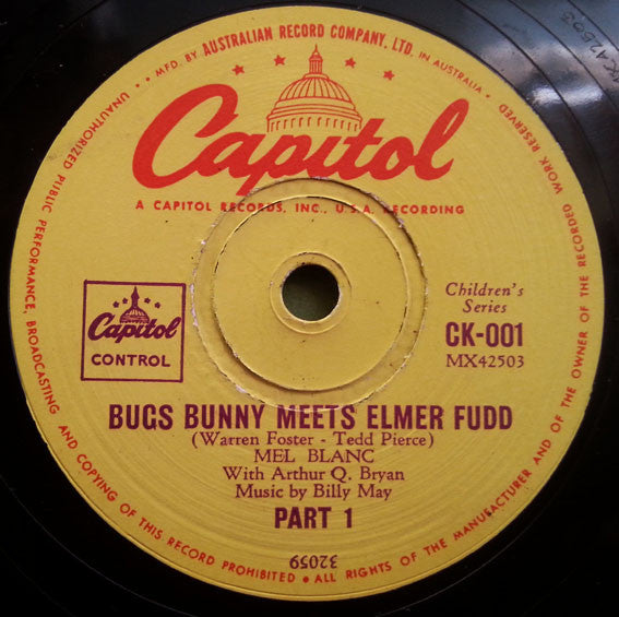 Mel Blanc With Arthur Q. Bryan : Bugs Bunny Meets Elmer Fudd (Shellac, 10")