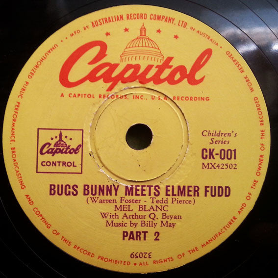 Mel Blanc With Arthur Q. Bryan : Bugs Bunny Meets Elmer Fudd (Shellac, 10")